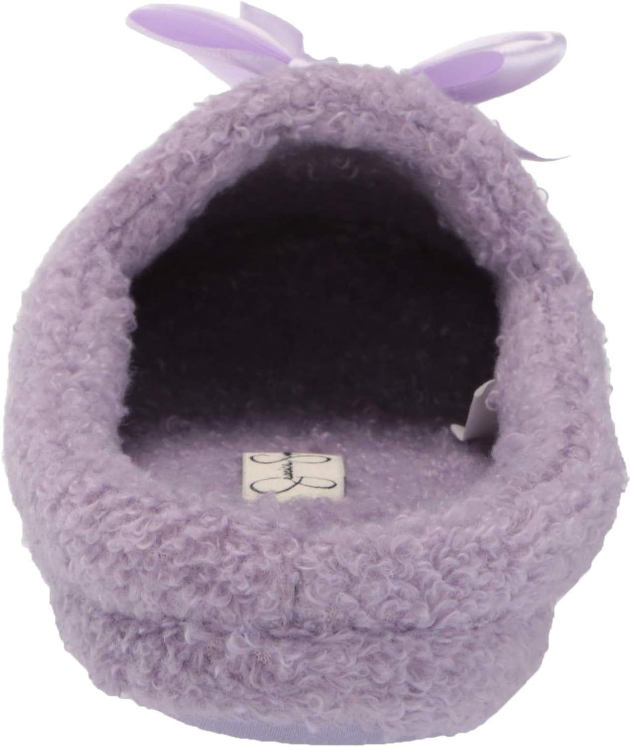 Girls Slip-On Clogs - Fuzzy Comfy Warm Memory Foam Sherpa Slippers with Satin Bow